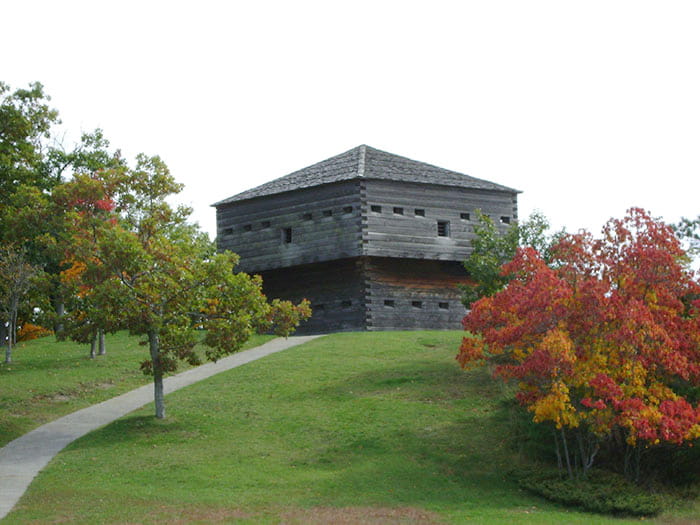 wooden blockhouse