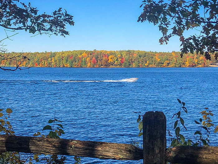 motorized boating in Hardy Dam Pond