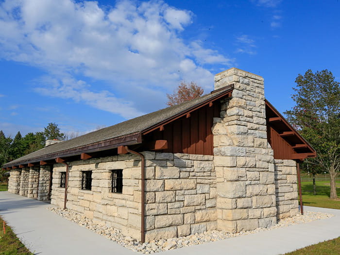 historic shelter at Orchard Beach