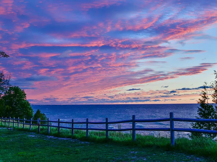 sunset with fence