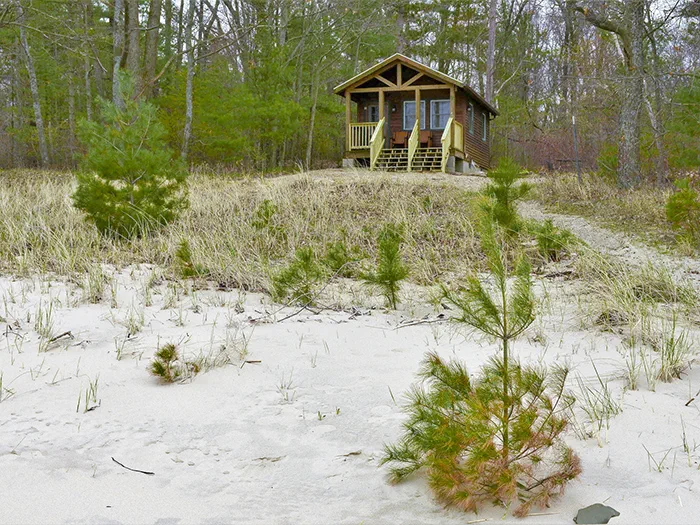 cabin on snowy hill photo by Karen Allmond