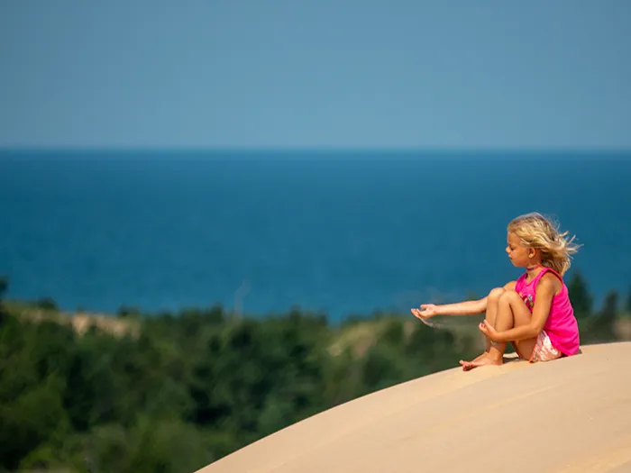 Silver Lake top of dune