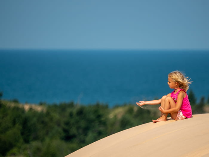 Silver Lake top of dune