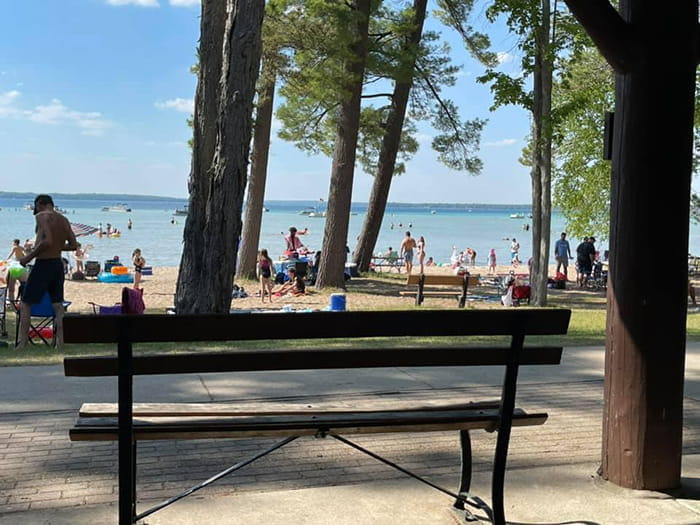 beachgoers at beach