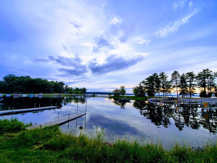 south higgins boat launch basin with boats