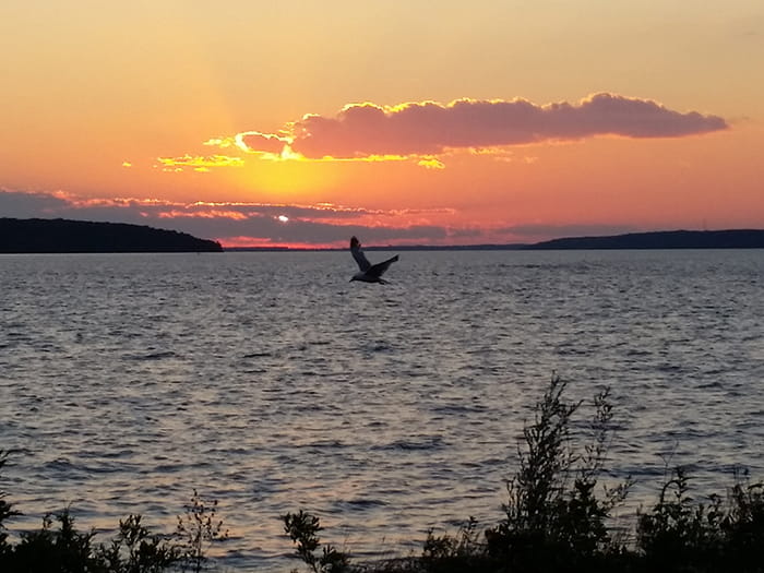 lake sunset