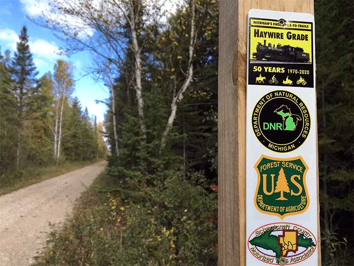 Haywire Grade trail marker