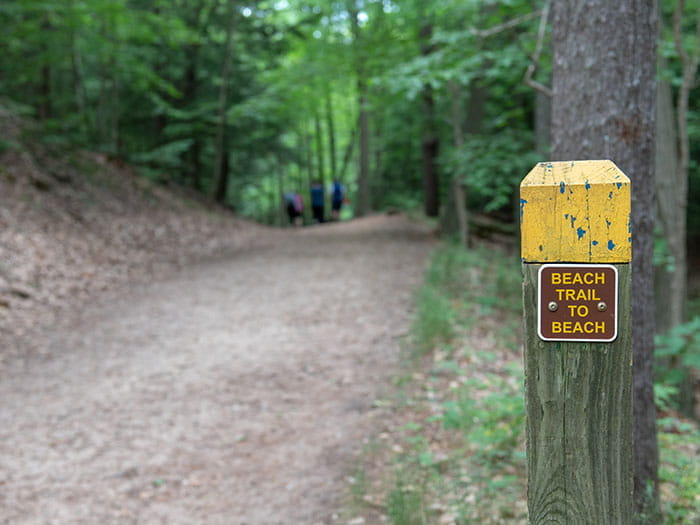 Saugatuck Dunes Beach Trail sign