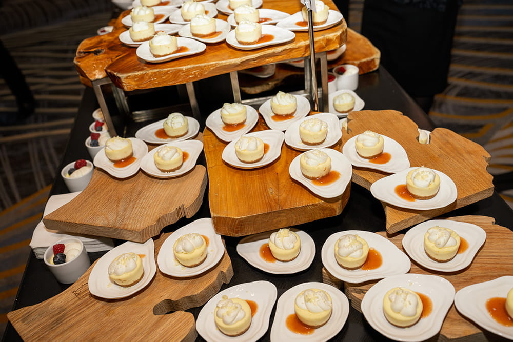 A wide array of desserts at the dessert station