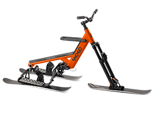 Orange and black Sno-Go with transparent background
