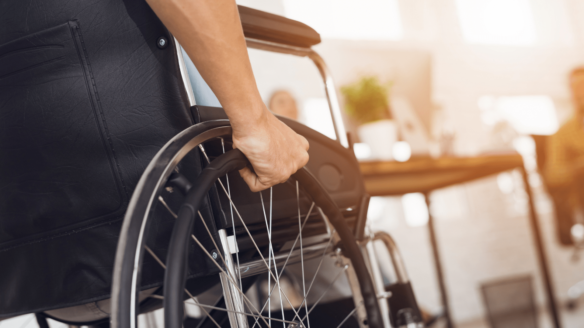 Person in a wheelchair.