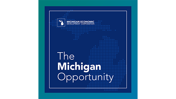 MEDC The Michigan Opportunity Podcast logo.