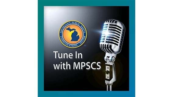 Tune in MPSCS Podcast logo.
