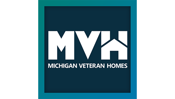 Michigan Veteran Homes Podcast logo.