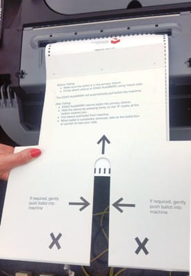 Dominion Auxiliary bin insert ballot