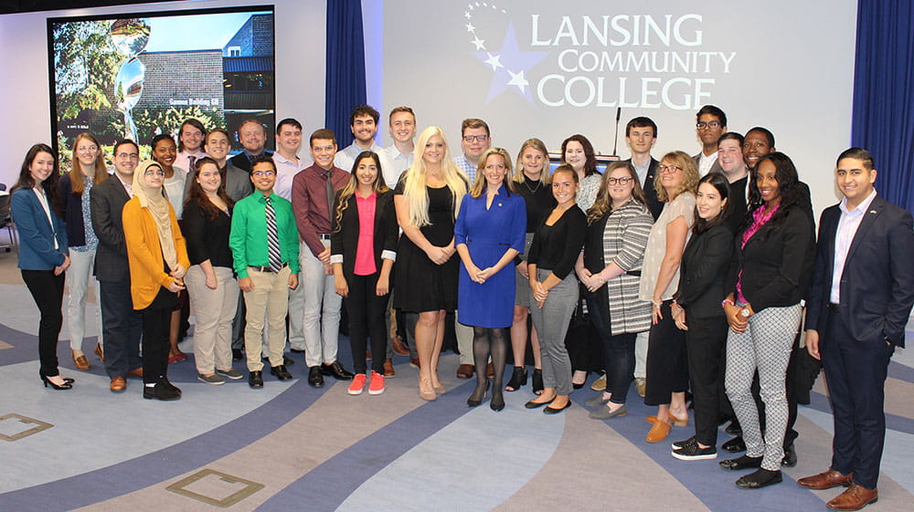 Sec. Benson and Task Force members at LCC