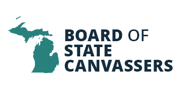 State of Michigan silhouette and Board of State Canvassers
