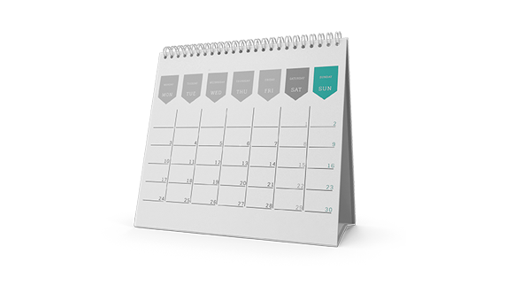 Monthly calendar