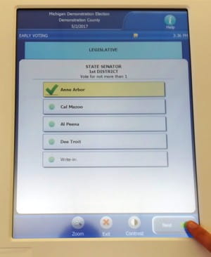 ES&S VAT select choices