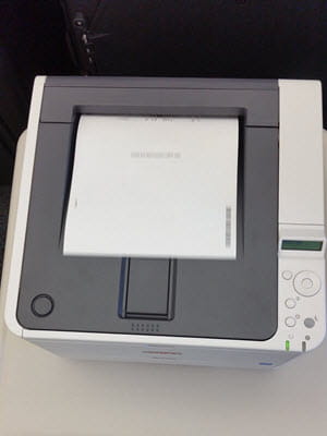 Hart VAT  Printer producing the ballot
