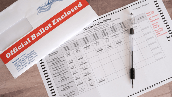 Absentee ballot and envelope