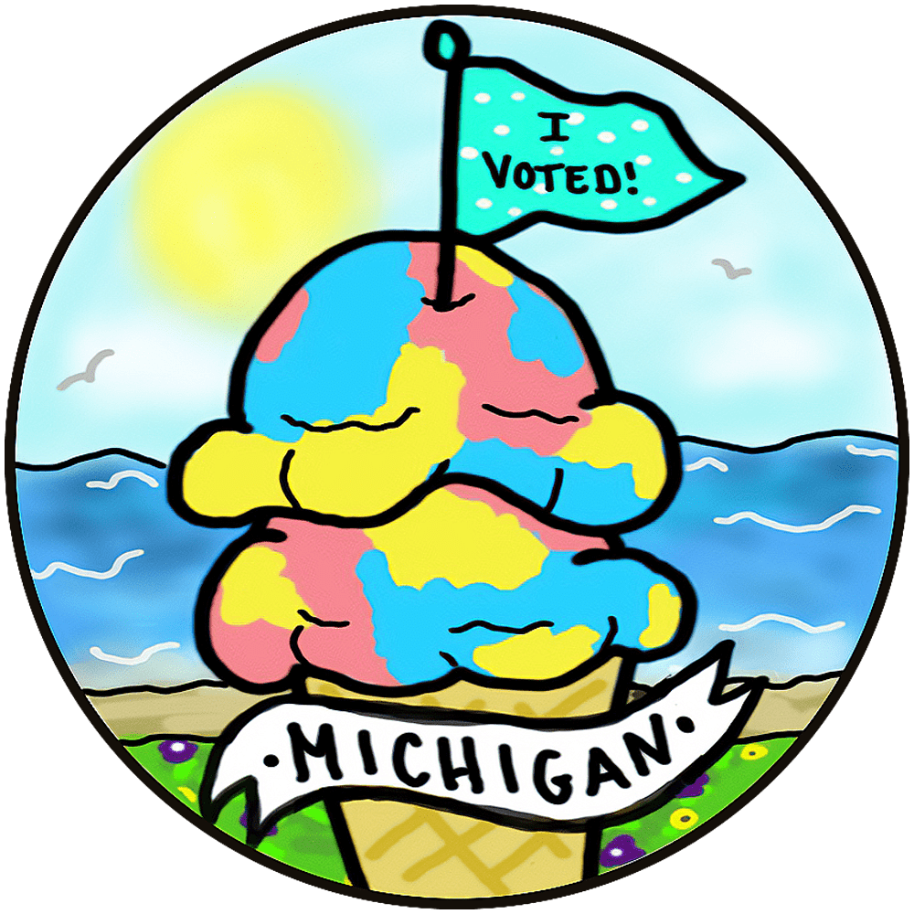 Superman ice cream I voted sticker