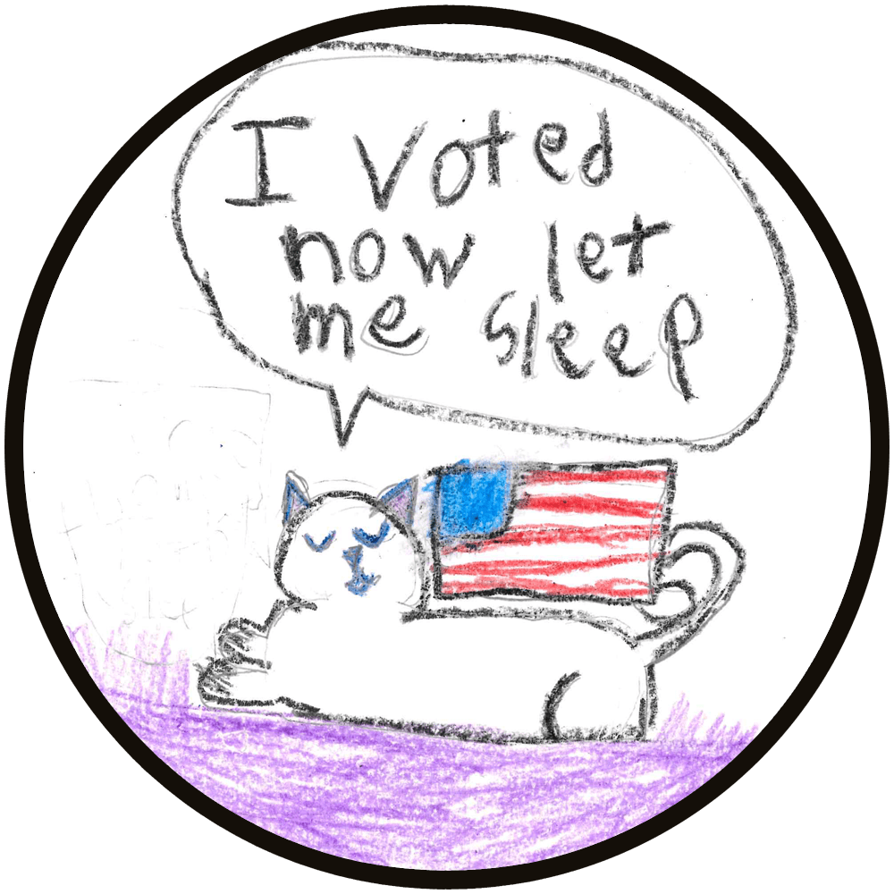 Let me sleep I voted sticker
