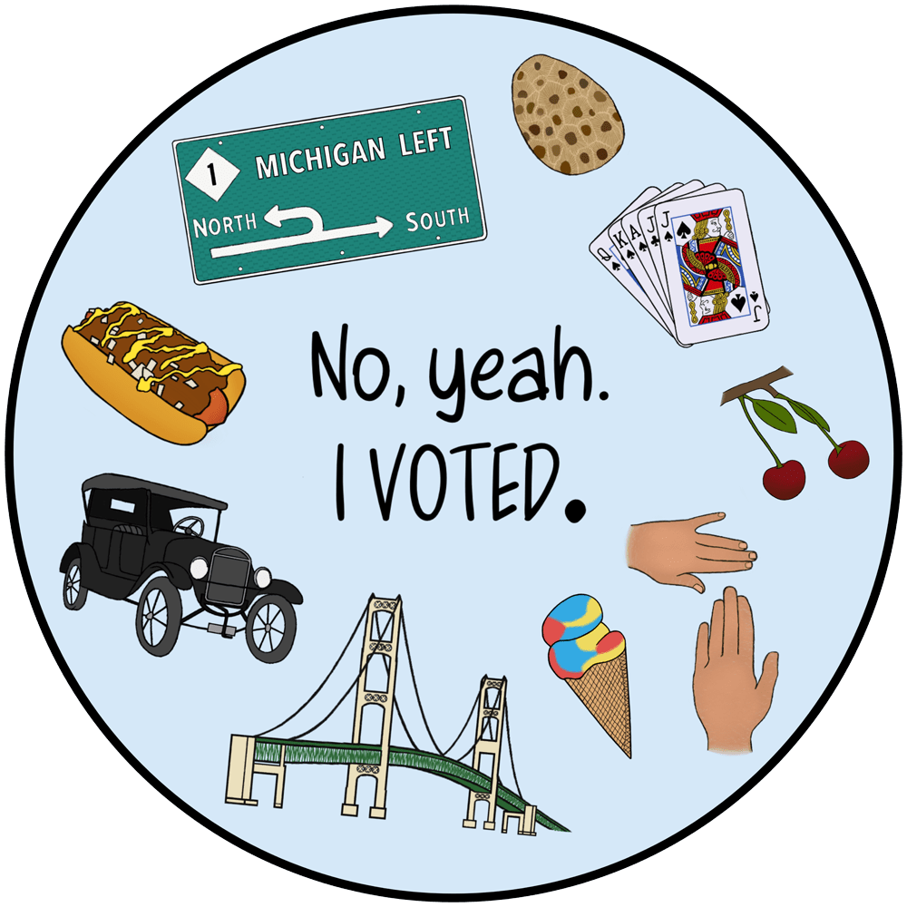 No yeah I voted sticker