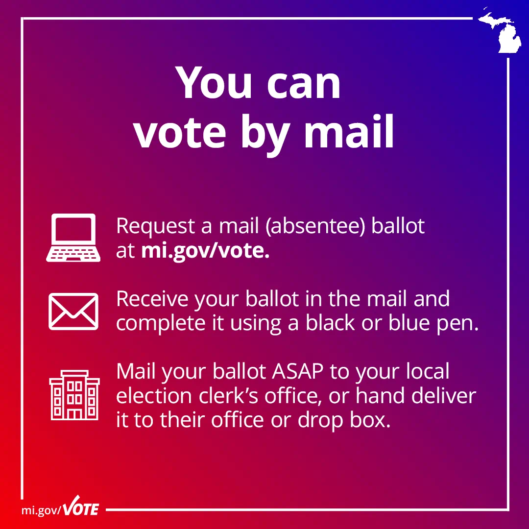 You can vote by mail