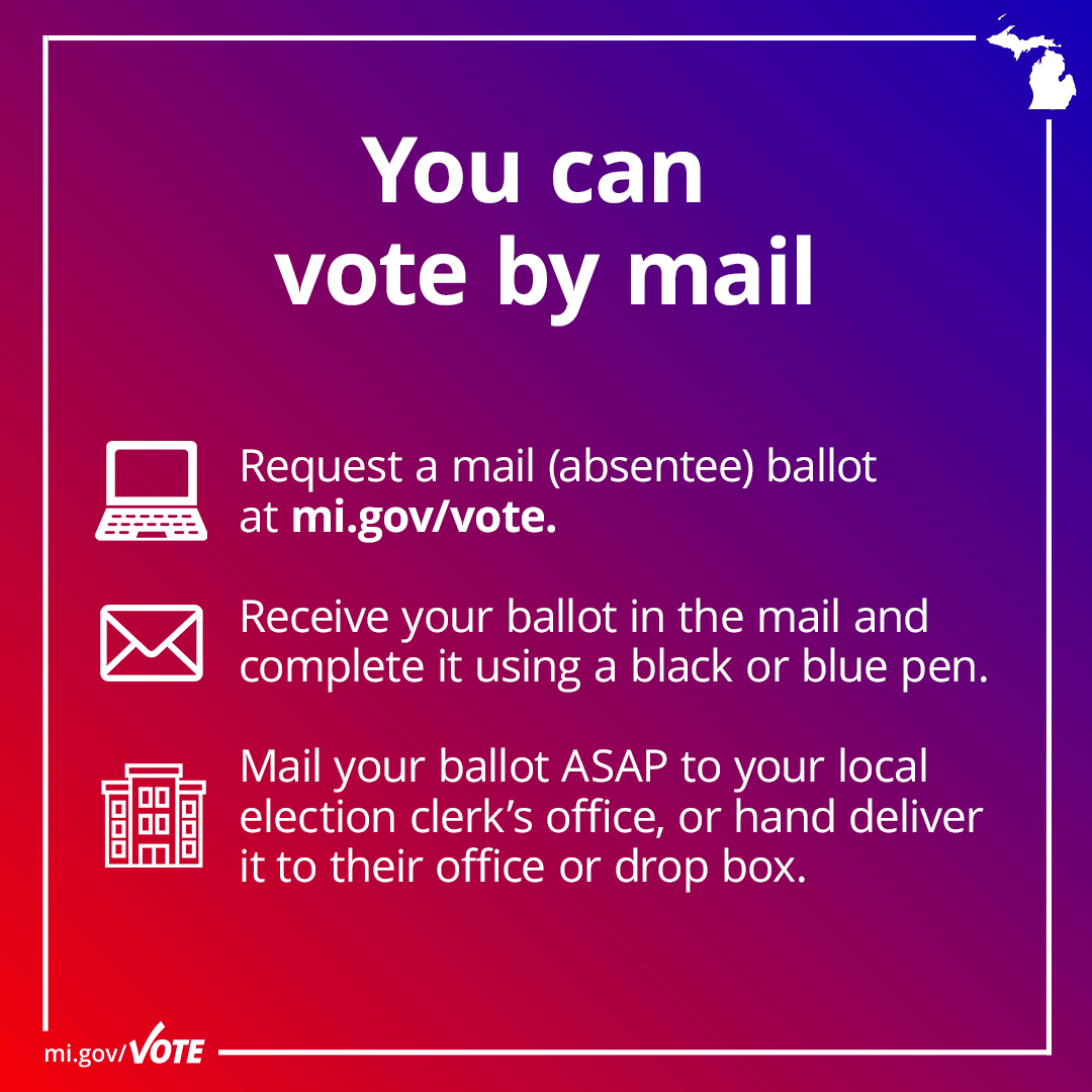 You can vote by mail