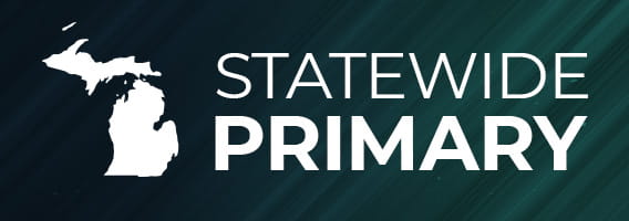 Text reading Statewide General with a silhouette of the state of Michigan