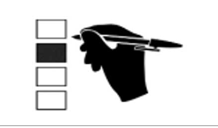 Completely darkened box on ballot