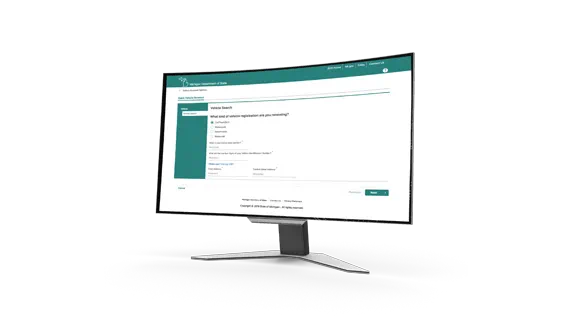 Computer screen showing the Online Services webpage