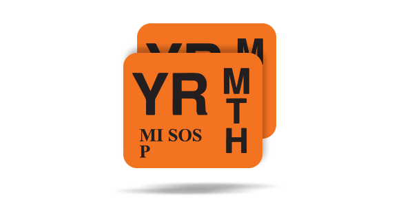Two Michigan registration tabs