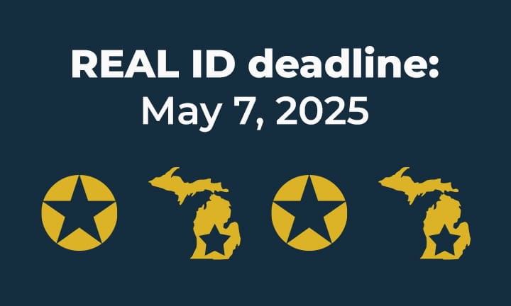 REAL ID deadline: May 7, 2025 with alternating REAL ID stars