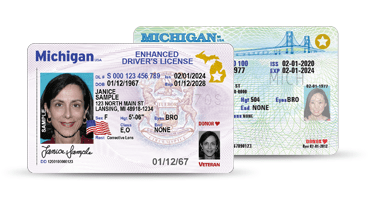 Old and new Michigan enhanced driver's license