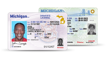 Old and new Michigan driver's license