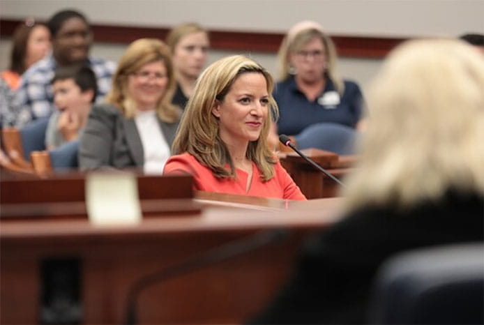 Secretary Benson testifies in support of Senate Bills