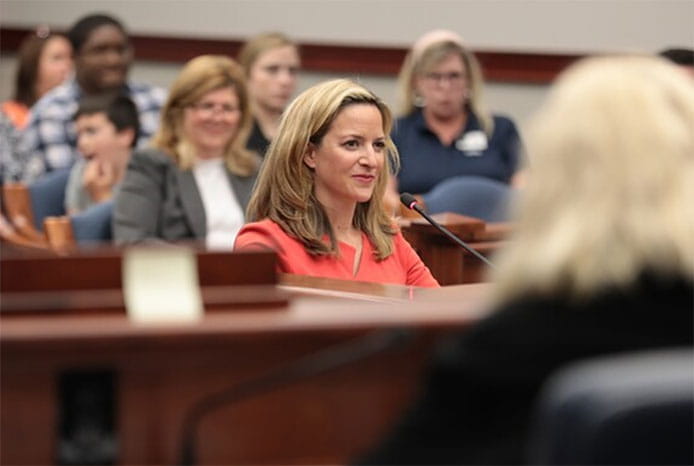 Secretary Benson testifies in support of Senate Bills