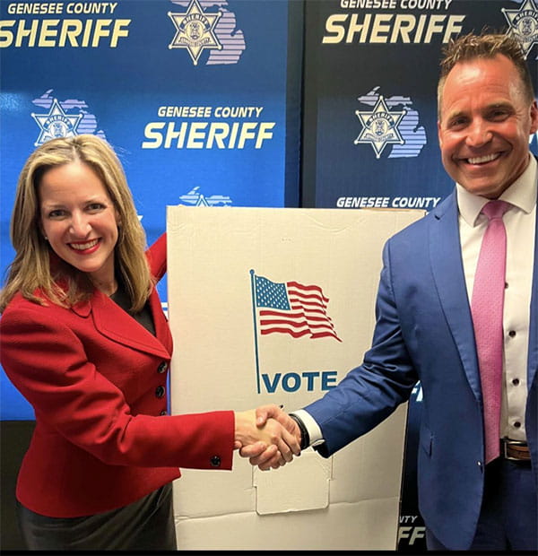 Secretary Benson and Sheriff Swanson