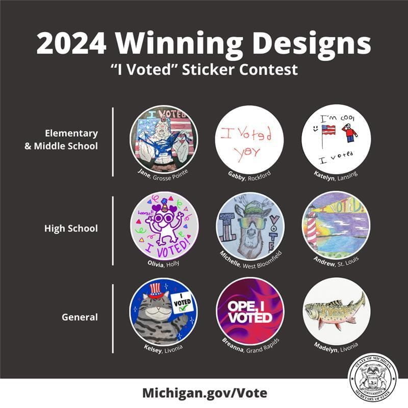 2024 winners of I voted sticker contest