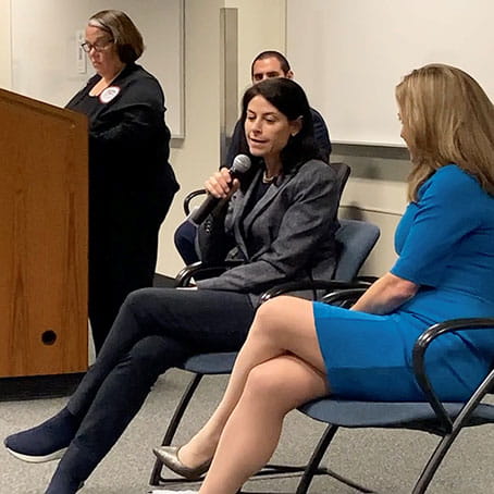 Attorney General Dana Nessel speaks during a voter education town hall at the University of Michigan - Dearborn on Oct. 17.