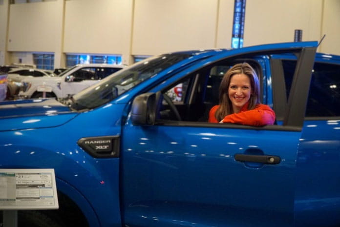 Benson in one of the cars from the show