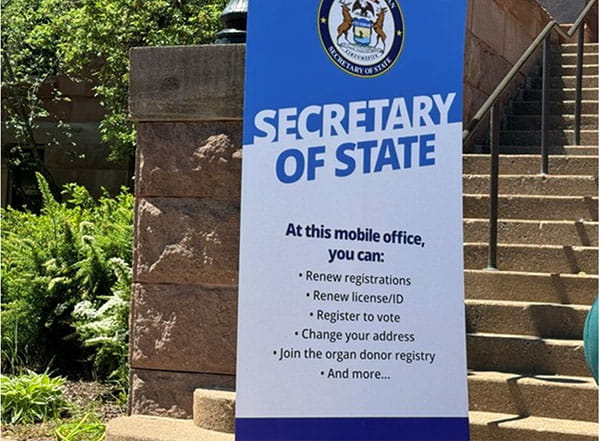 The mobile Secretary of State office in Marquette will serve as Michigan's seventh mobile office