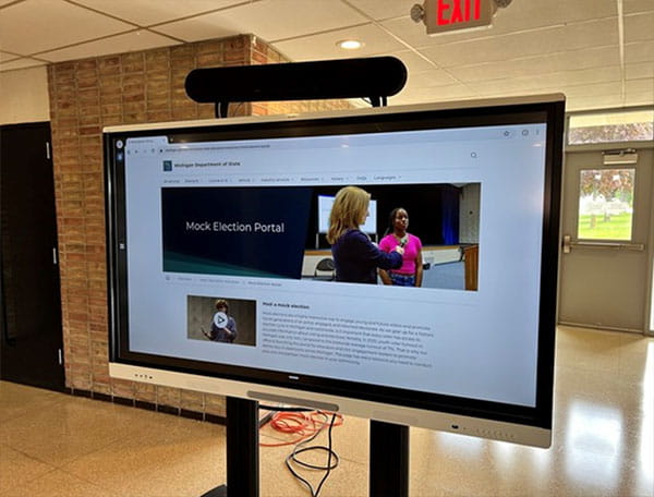 Mock election portal