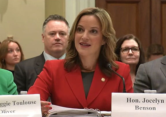 Secretary Benson provided testimony on Election Security