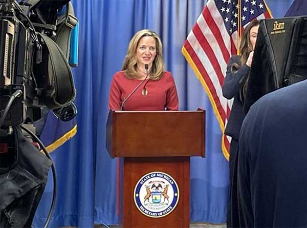 Secretary Benson briefs reporters