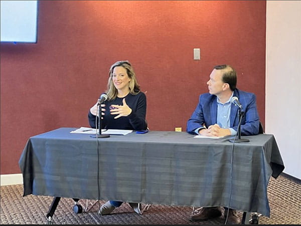 SOS Jocelyn Benson And Rep Matt Koleszar