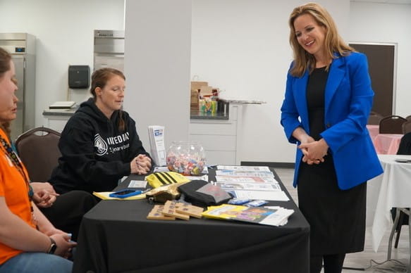 Secretary Benson visits R2R Clinic and greets attendees, volunteers, and MDOS Staff