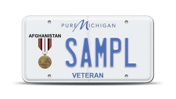 Afghanistan Campaign Medal license plate